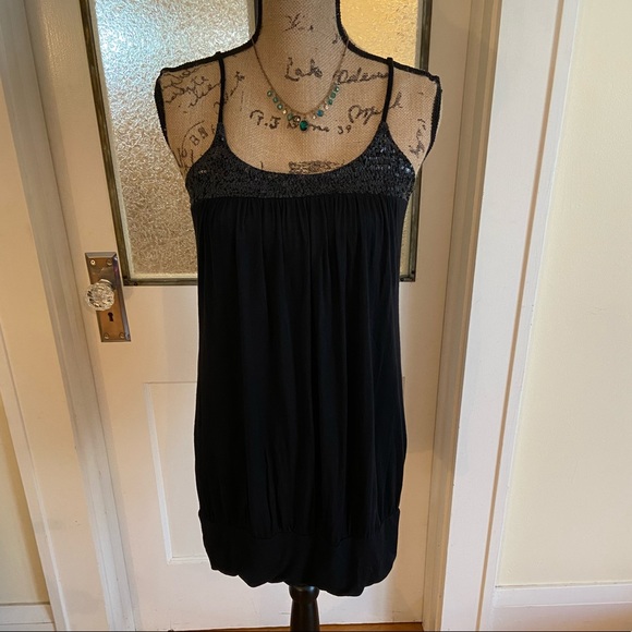 Fun sequin embellished black tunic/mini dress! - Picture 2 of 7